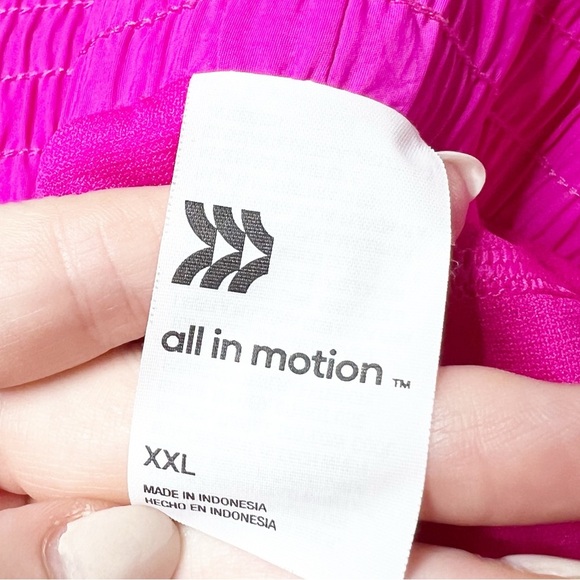 All In Motion Women's Bright Pink Sweat Resistant Running Athletic Shorts Plus - Picture 14 of 16